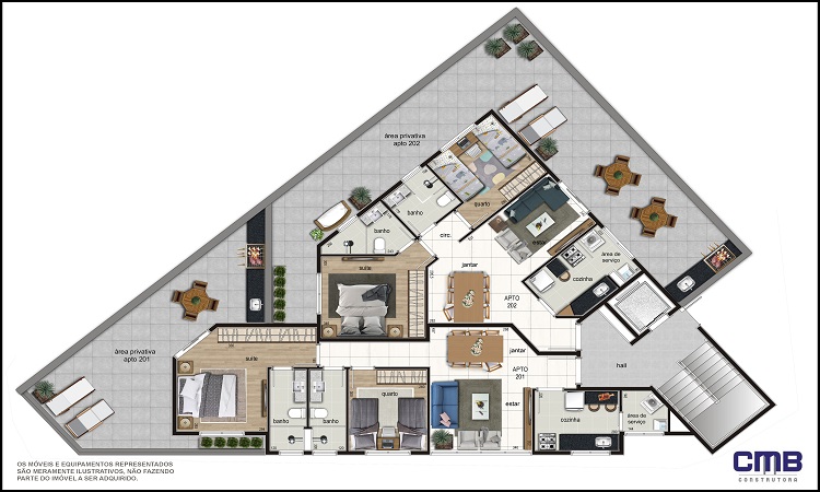 Apartamentos 201 e 202